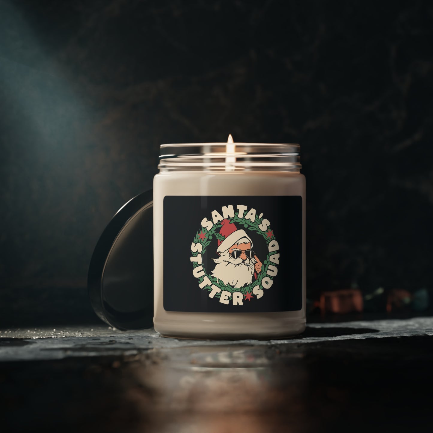 Santa's Stutter Squad Christmas Candle