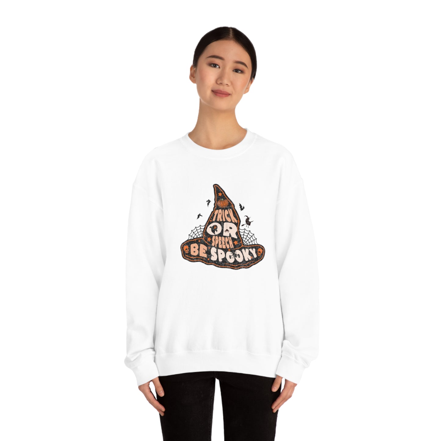 Trick or Speech Witch Hat SLP Halloween Sweatshirt for SLP / SLPA