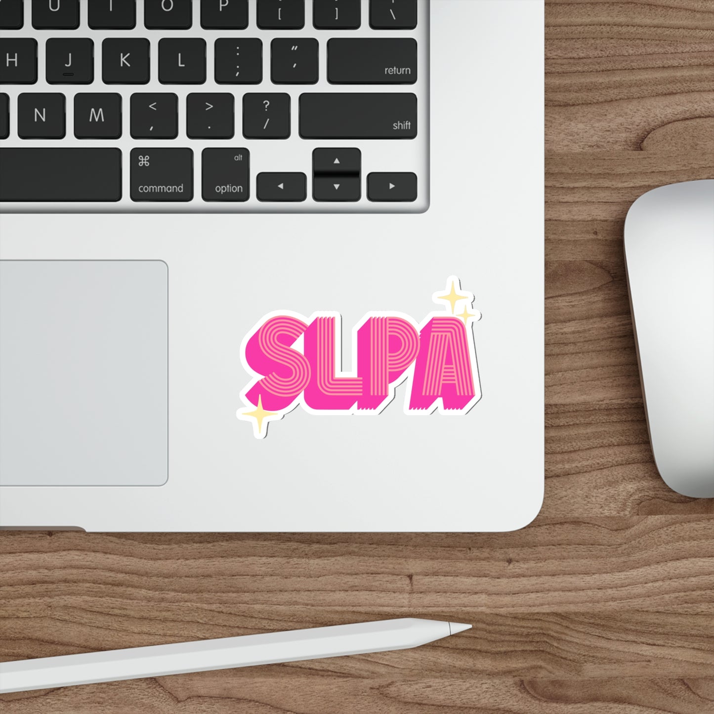 Retro Pink SLPA Die-Cut Vinyl Matte Sticker, 2", 3", 4", or 5"