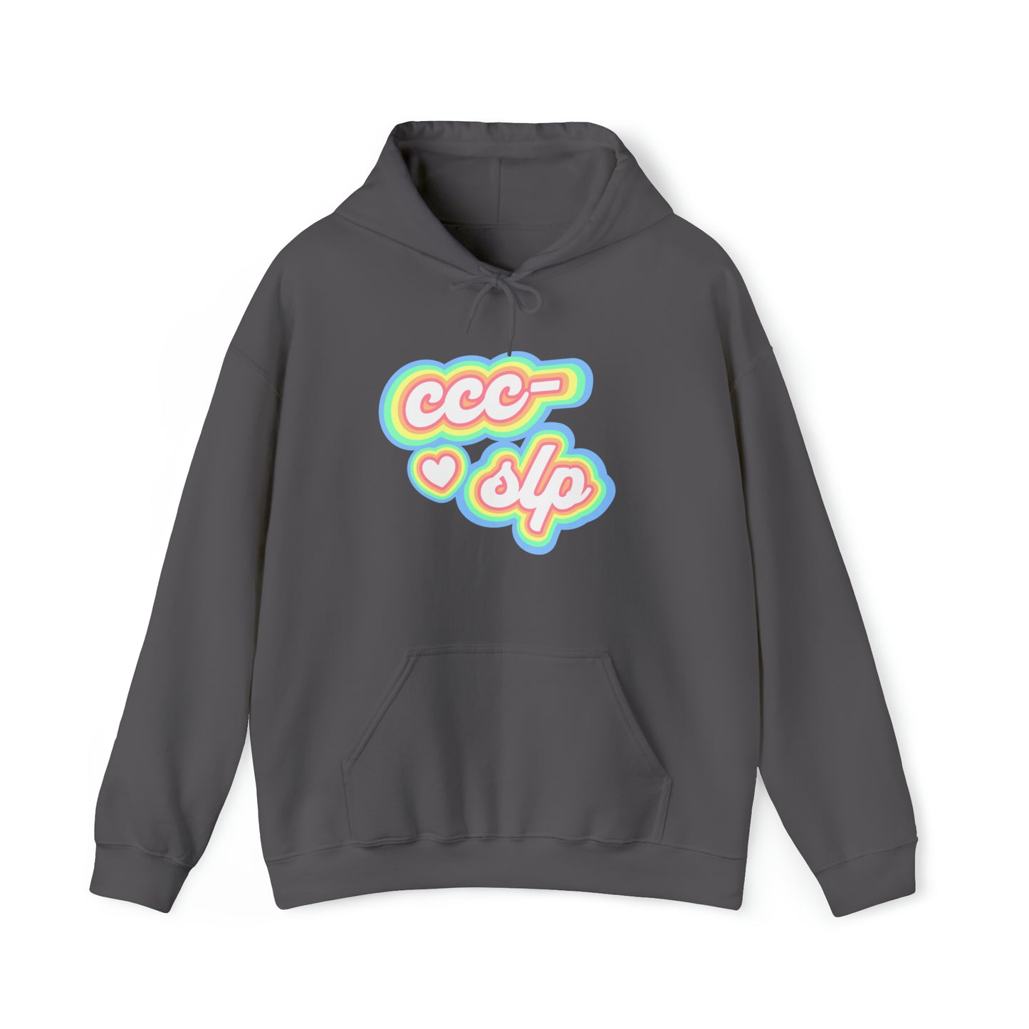 CCC-SLP Pastel Retro Unisex Hooded Sweatshirt for Speech Pathologist