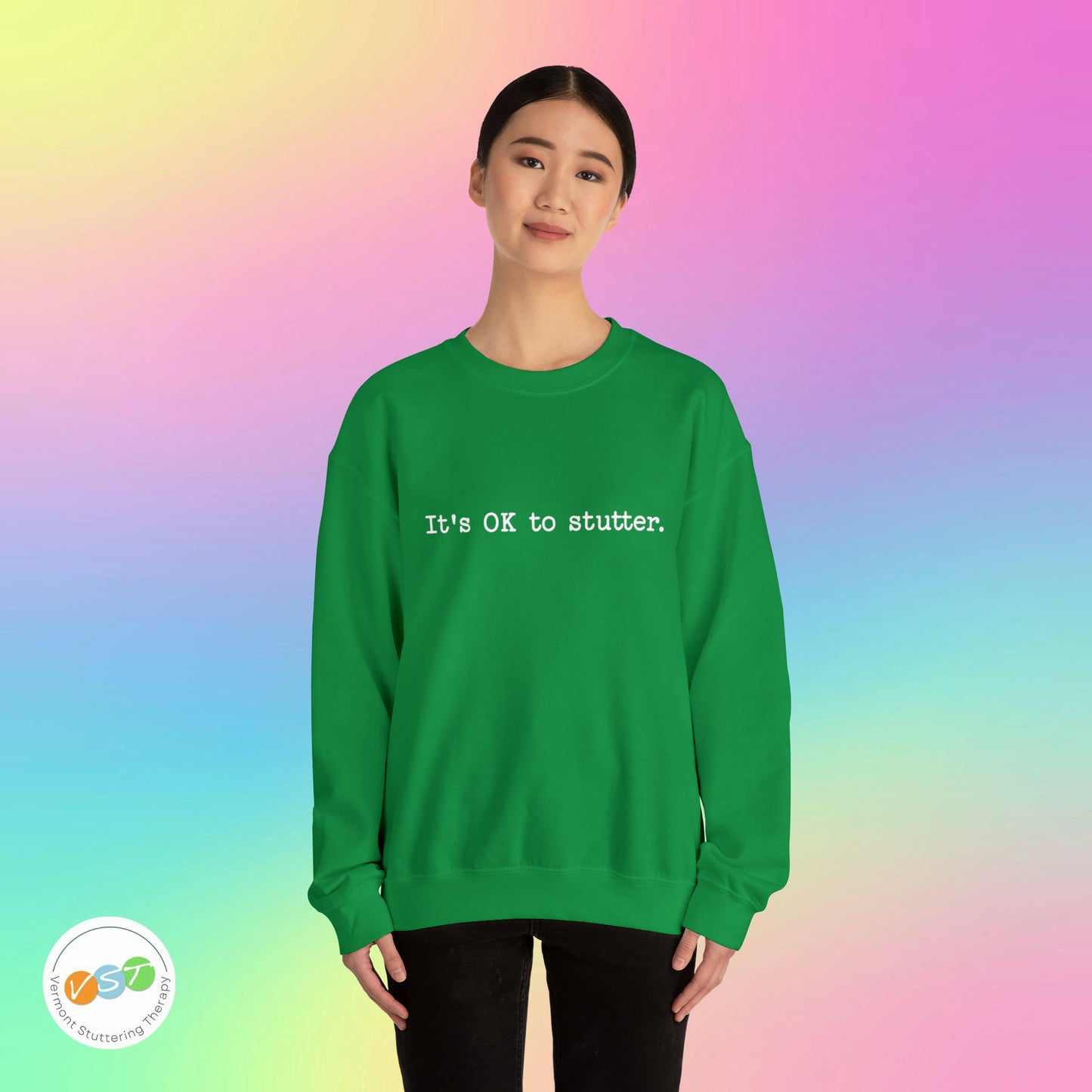 It's OK to Stutter Minimalist Sweatshirt, Unisex