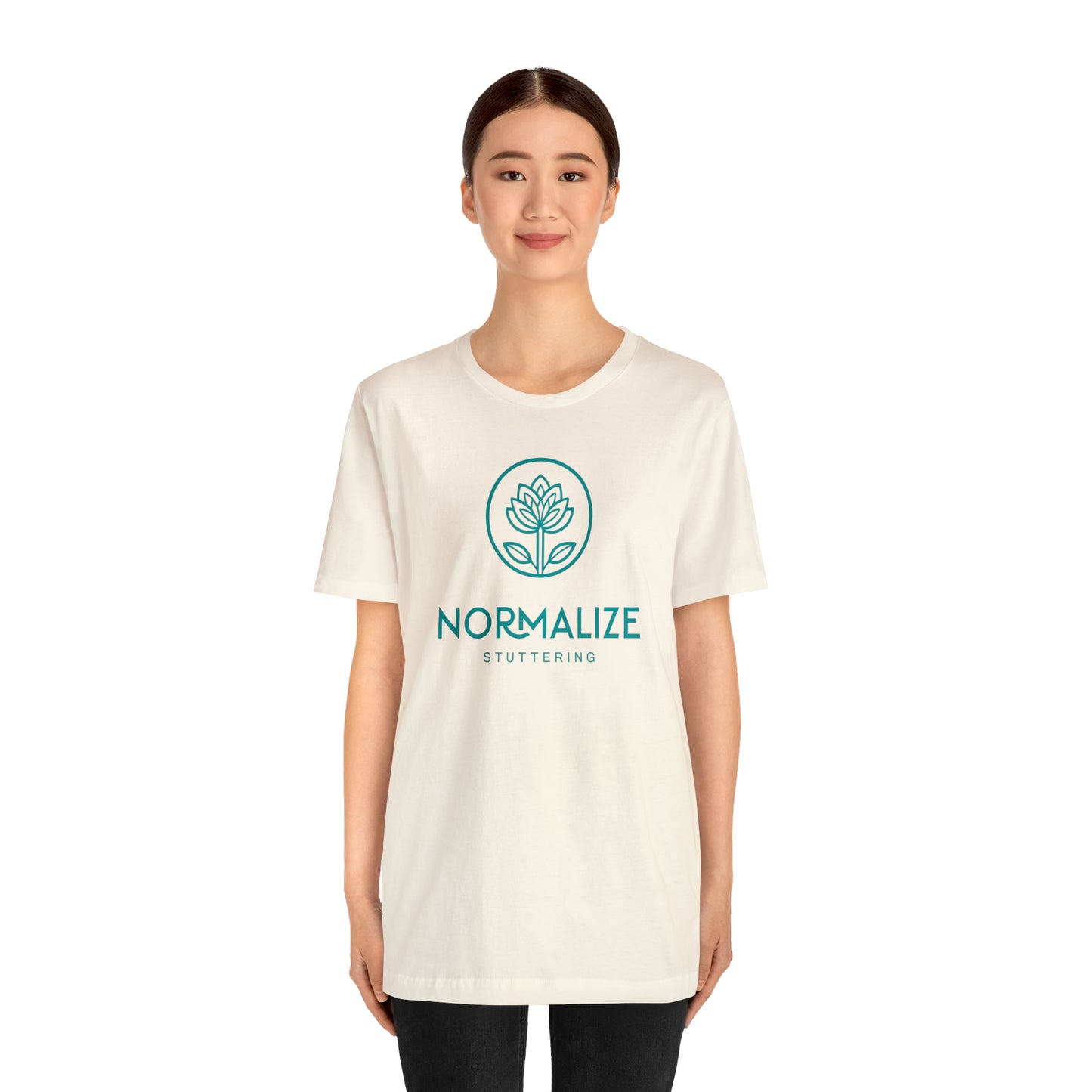 Normalize Stuttering Minimalist Floral Stuttering Shirt