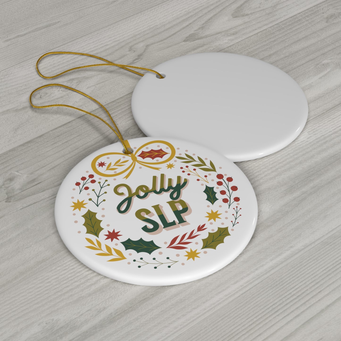 Jolly SLP Christmas Ornament - 4 Material Options