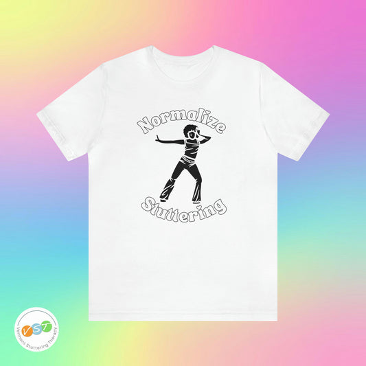 Disco Normalize Stuttering 70s Black and White Tshirt