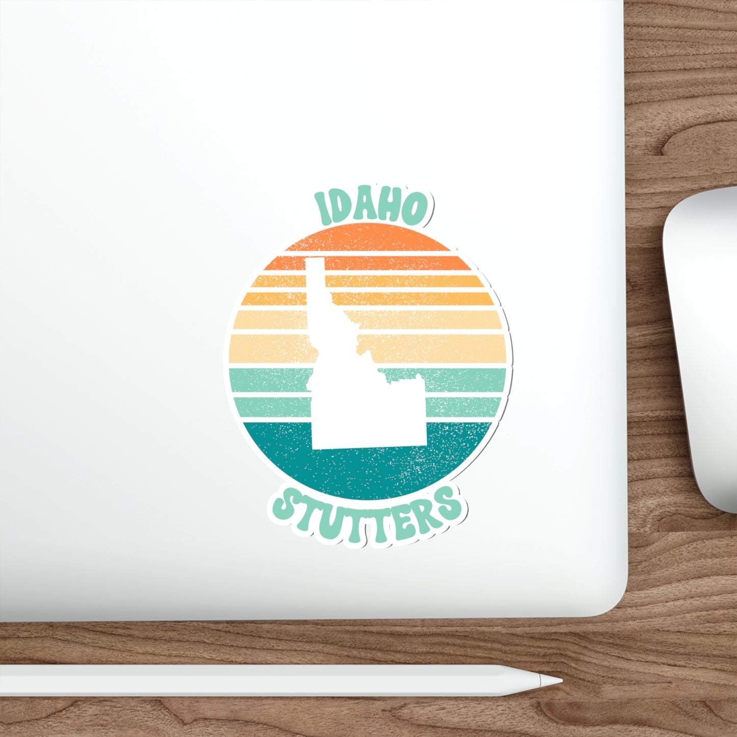 Idaho Stutters Retro Sun Sticker, 3", 4", 5" or 6"