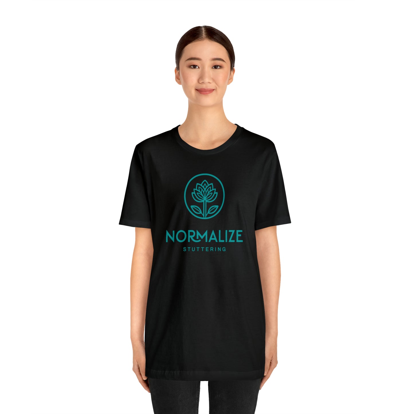 Normalize Stuttering Minimalist Floral Stuttering Shirt