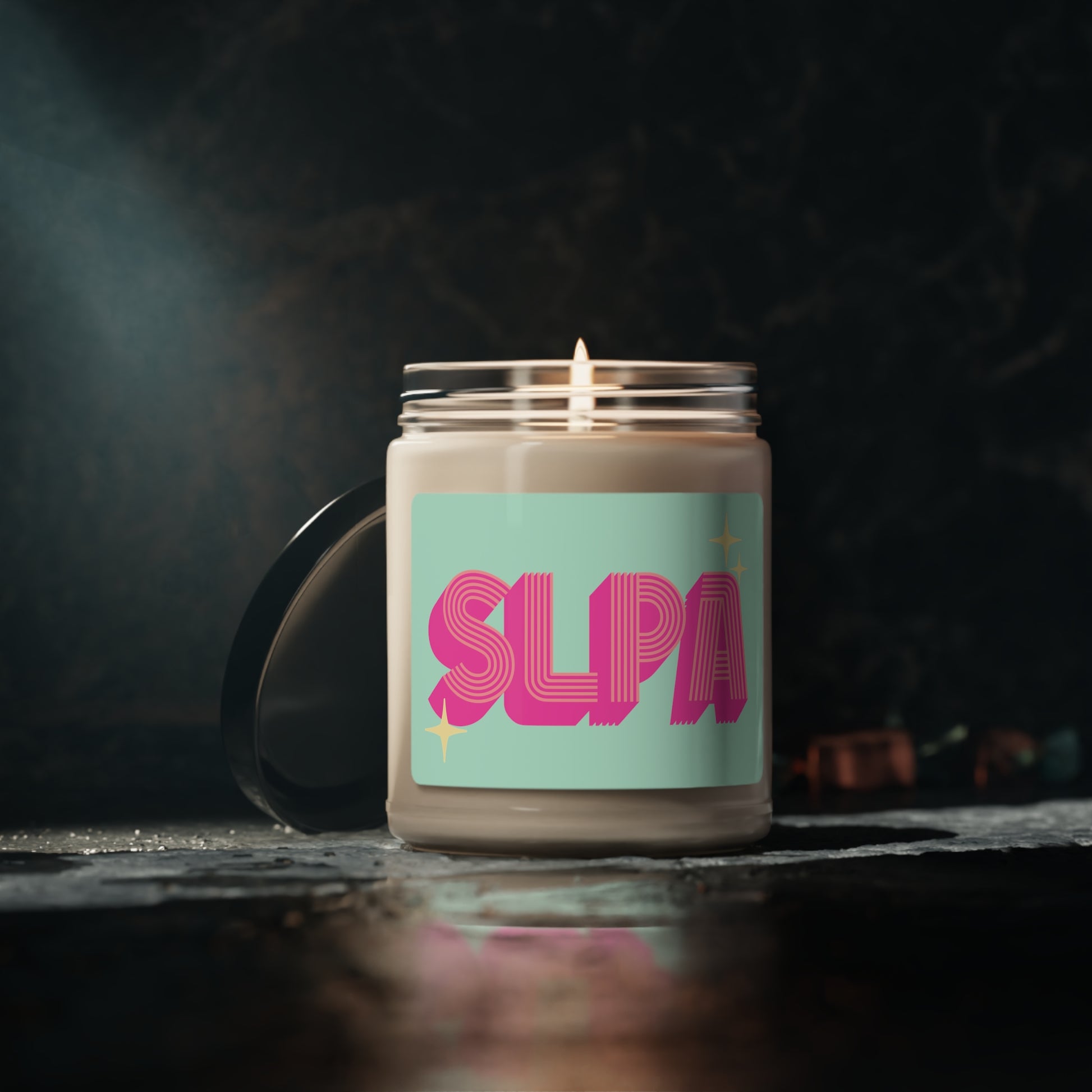SLPA Retro Scented Soy Candle Gift, 9 oz