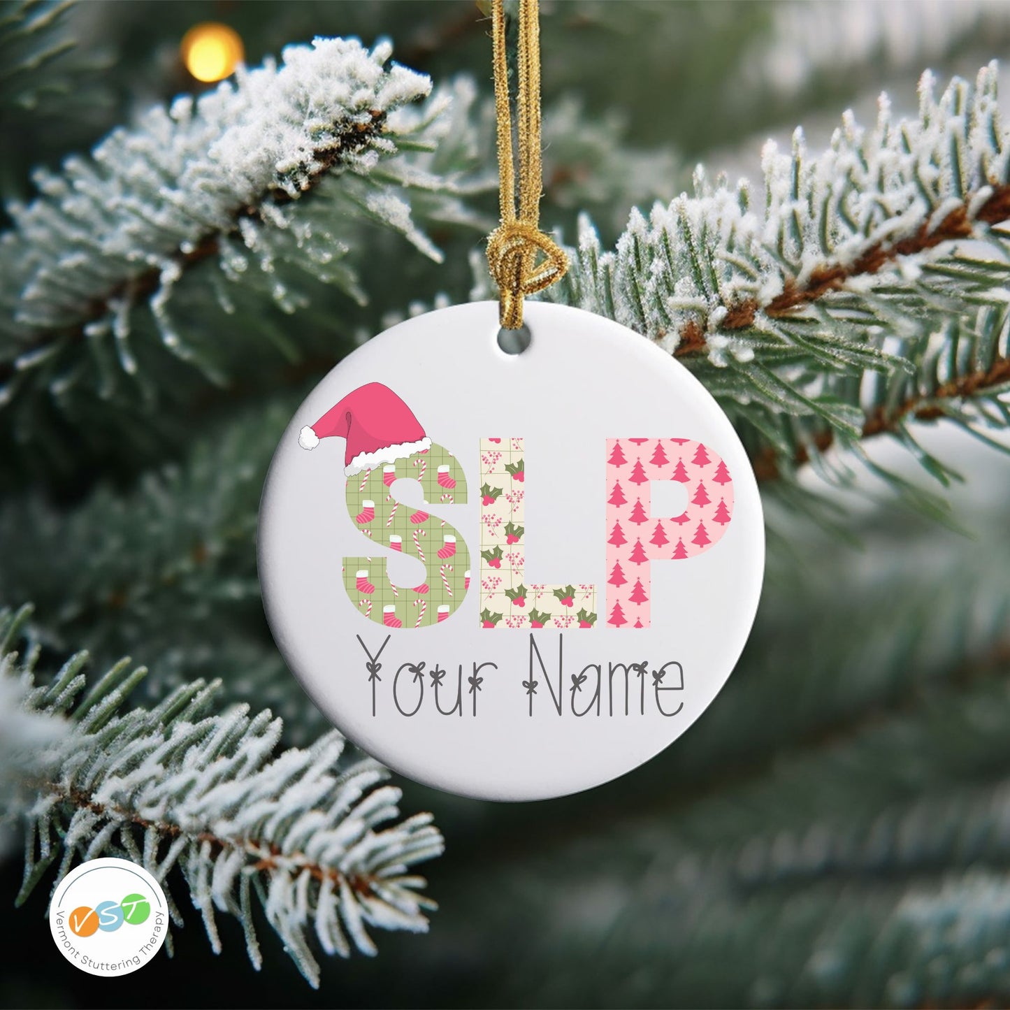 Custom Name SLP Christmas Ornament Gift