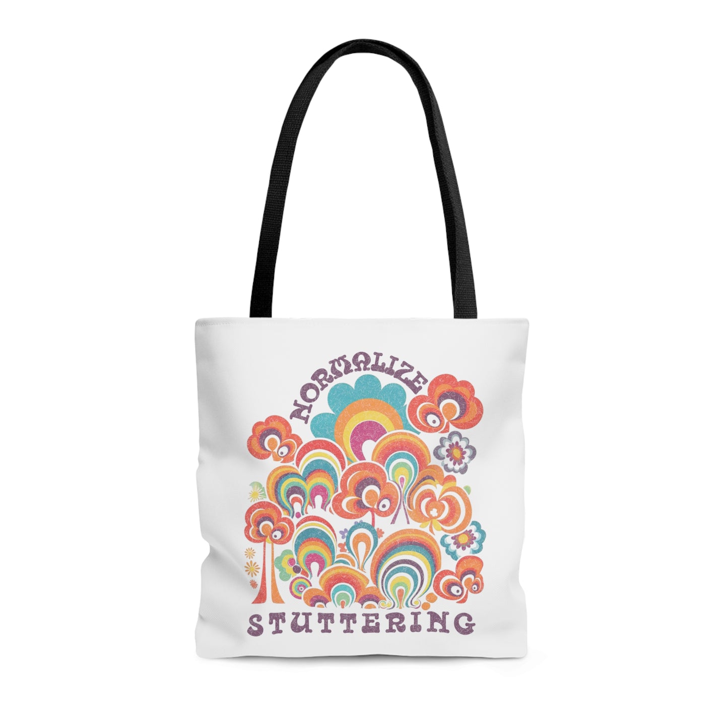 Normalize Stuttering Groovy Retro Funky 70s Tote Bag