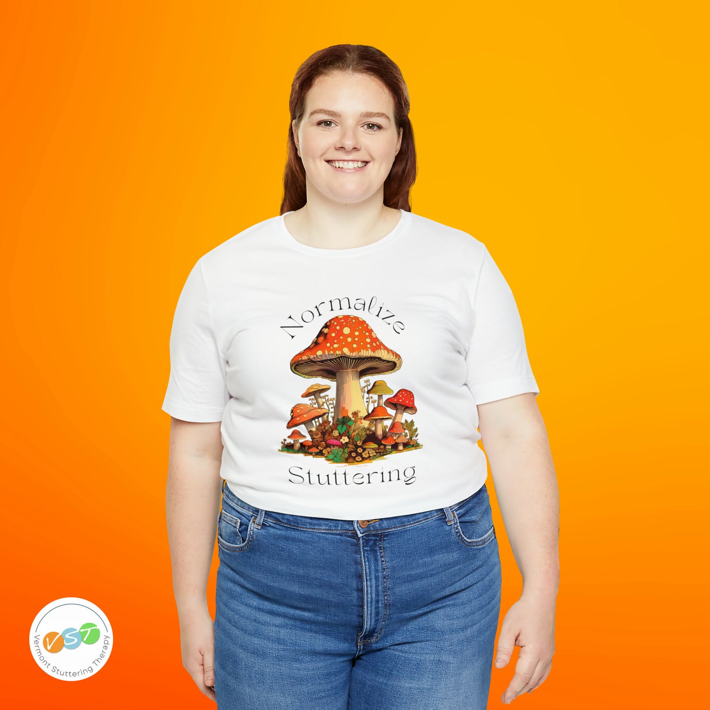 Normalize Stuttering 70s Groovy Mushroom T-shirt