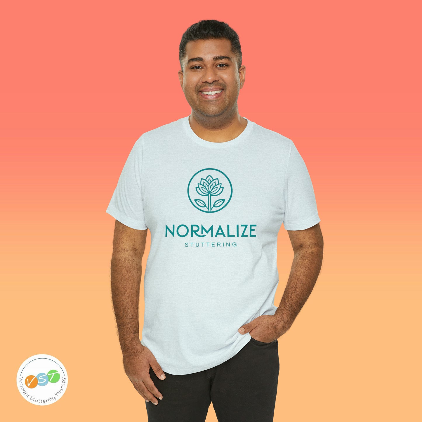 Normalize Stuttering Minimalist Floral Stuttering Shirt