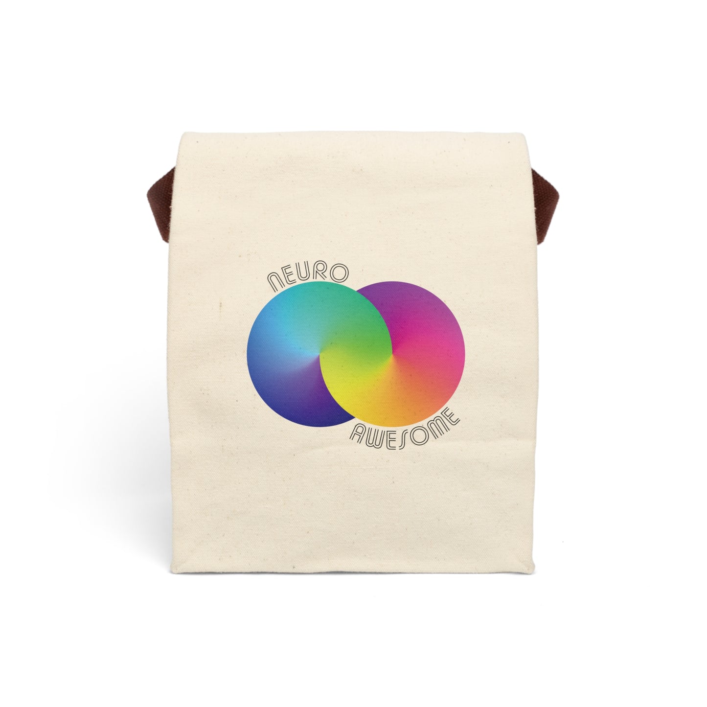 Neuroawesome Rainbow Infinity Canvas Lunch Bag