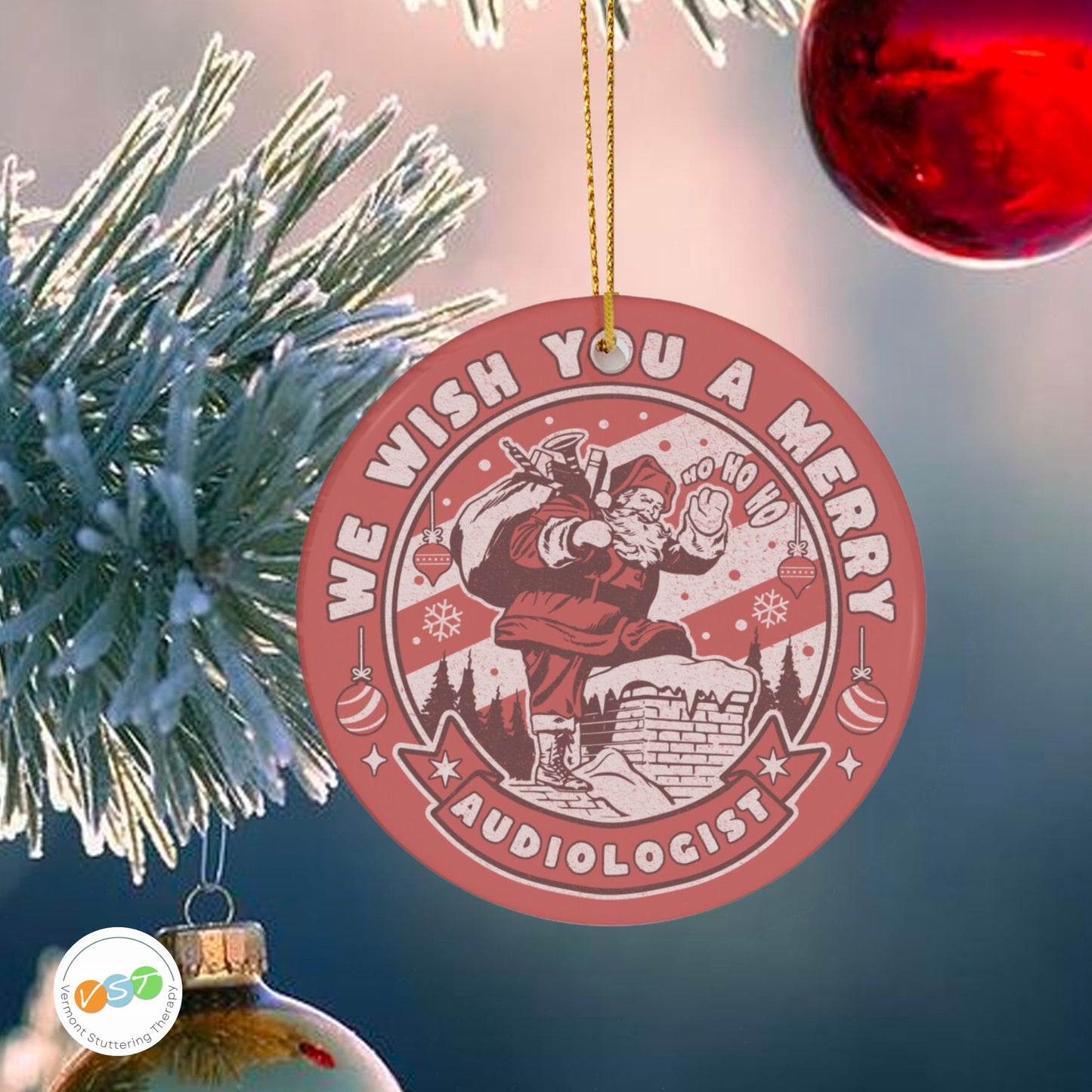 We Wish You a Merry Audiologist Christmas Ornament