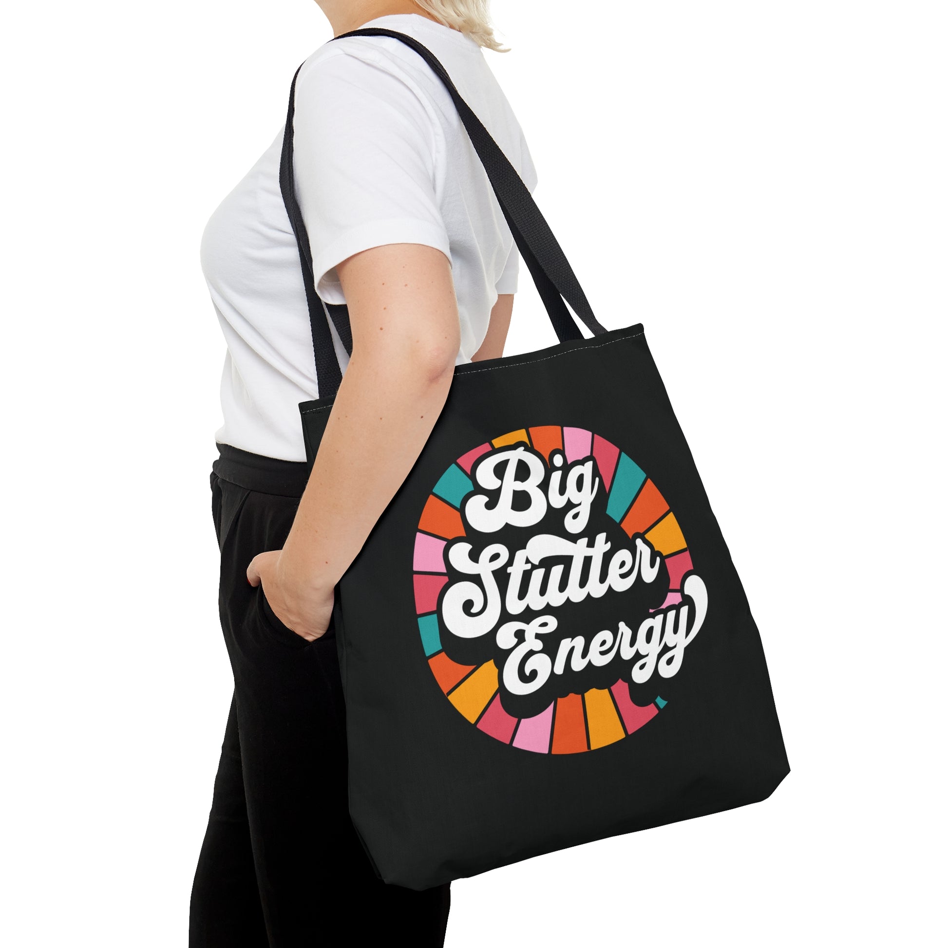 Big Stutter Energy Bold Retro Stutter Tote Bag