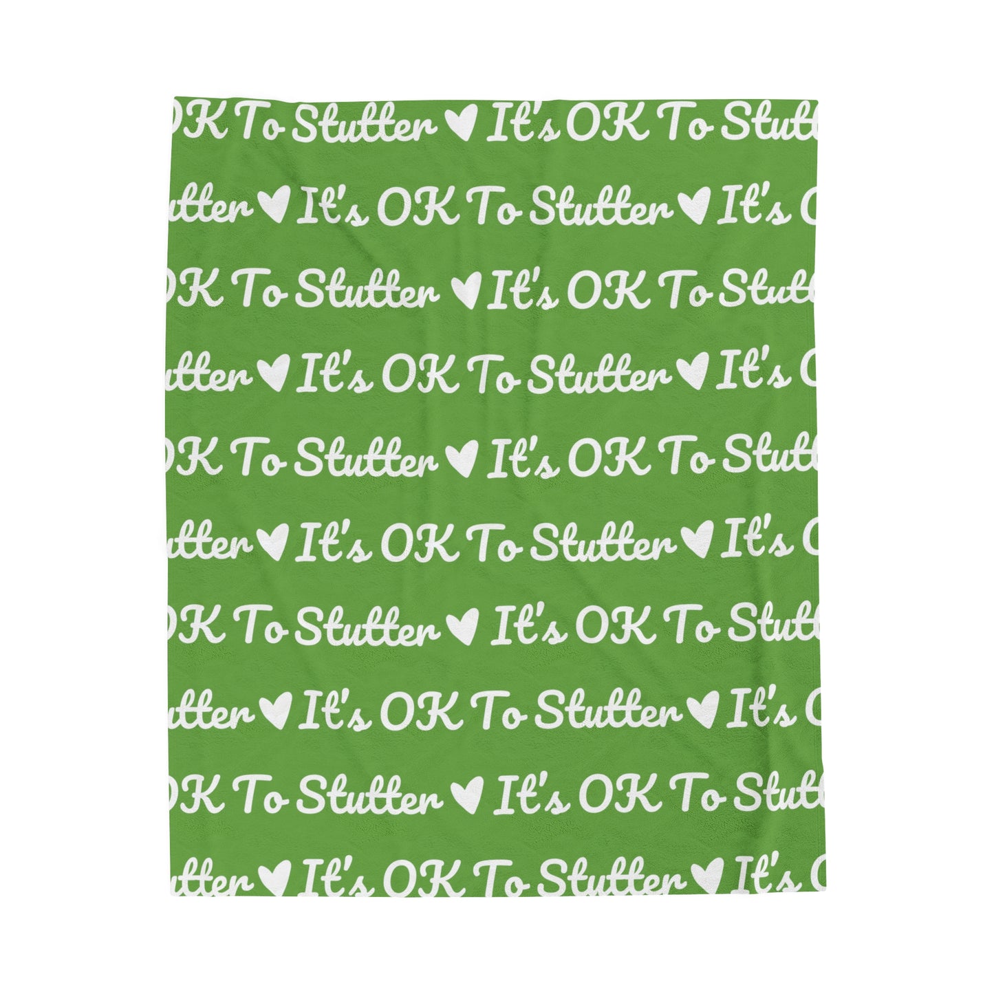 It's OK to Stutter Velveteen Plush Blanket - Multiple Colors