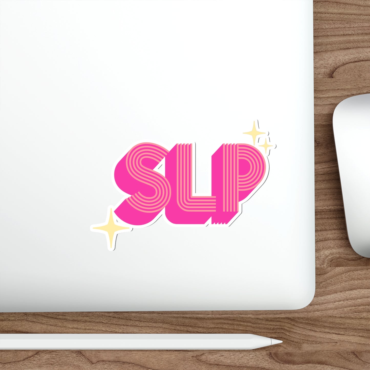 Retro Pink SLP Die-Cut Vinyl Matte Sticker, 2", 3", 4", or 5"