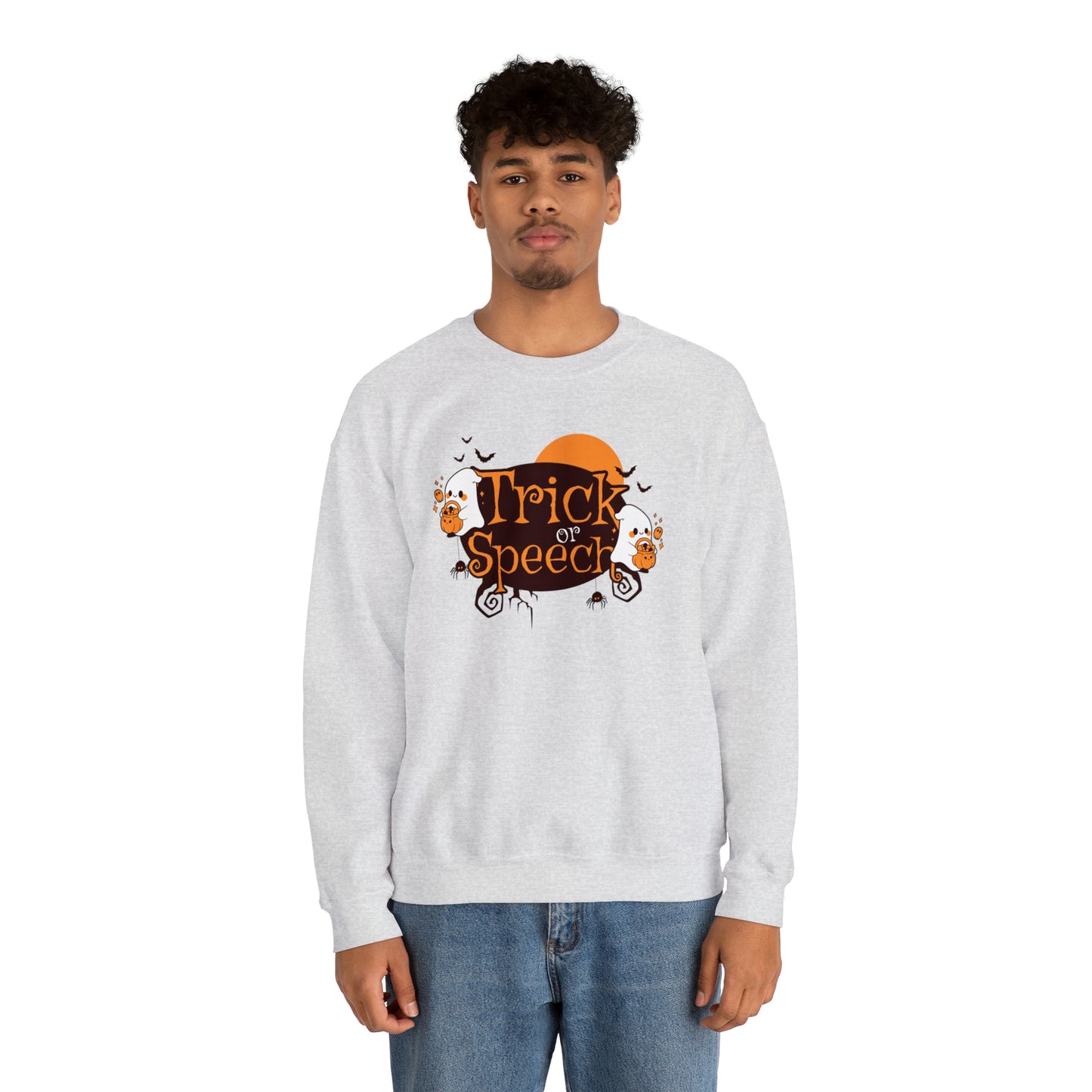 Trick or Speech Halloween Sweatshirt for SLPs & SLPAs