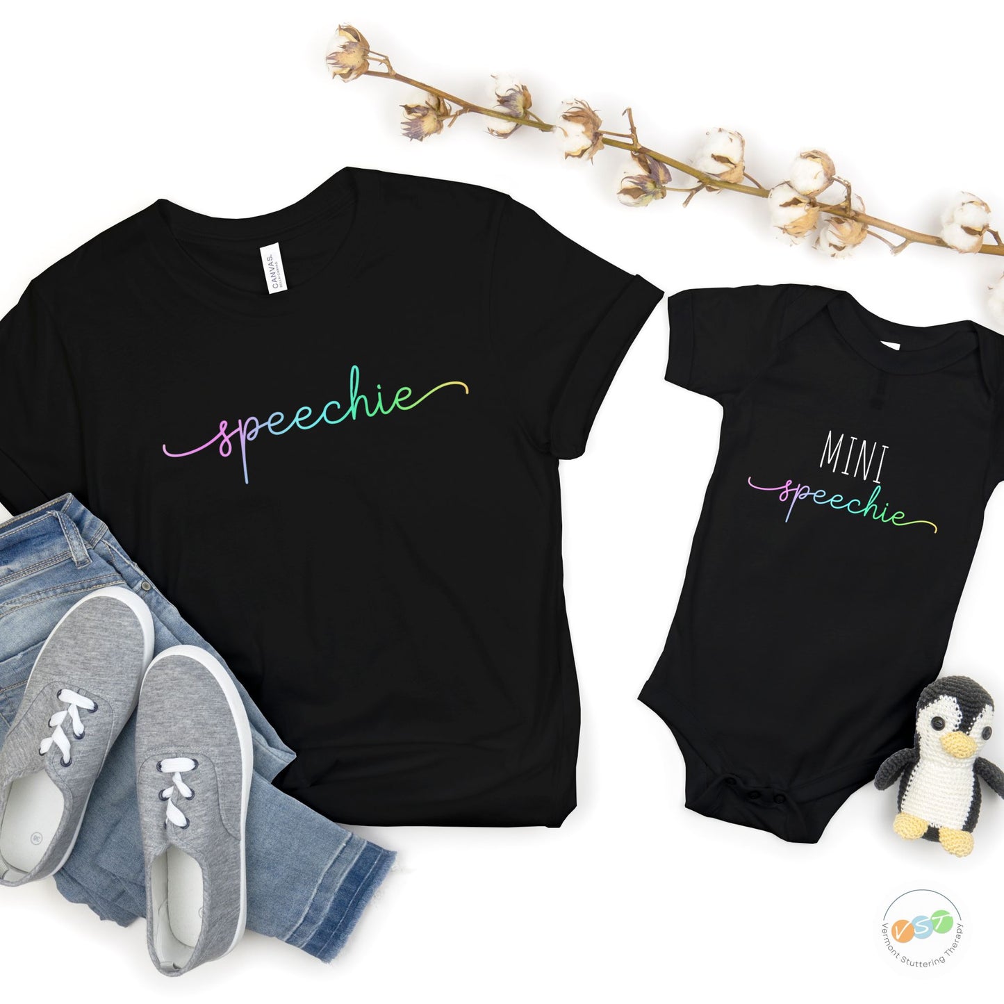 "Mini Speechie" Infant Bodysuit (see link to order matching mommy "Speechie" T-shirt separately)