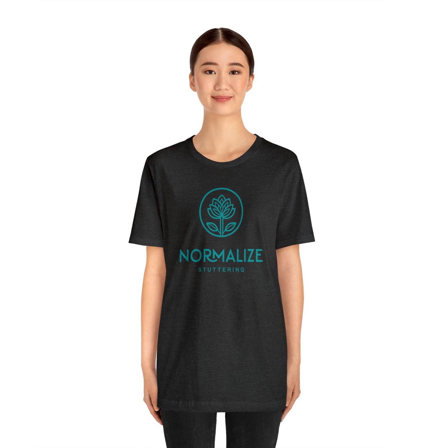 Normalize Stuttering Minimalist Floral Stuttering Shirt