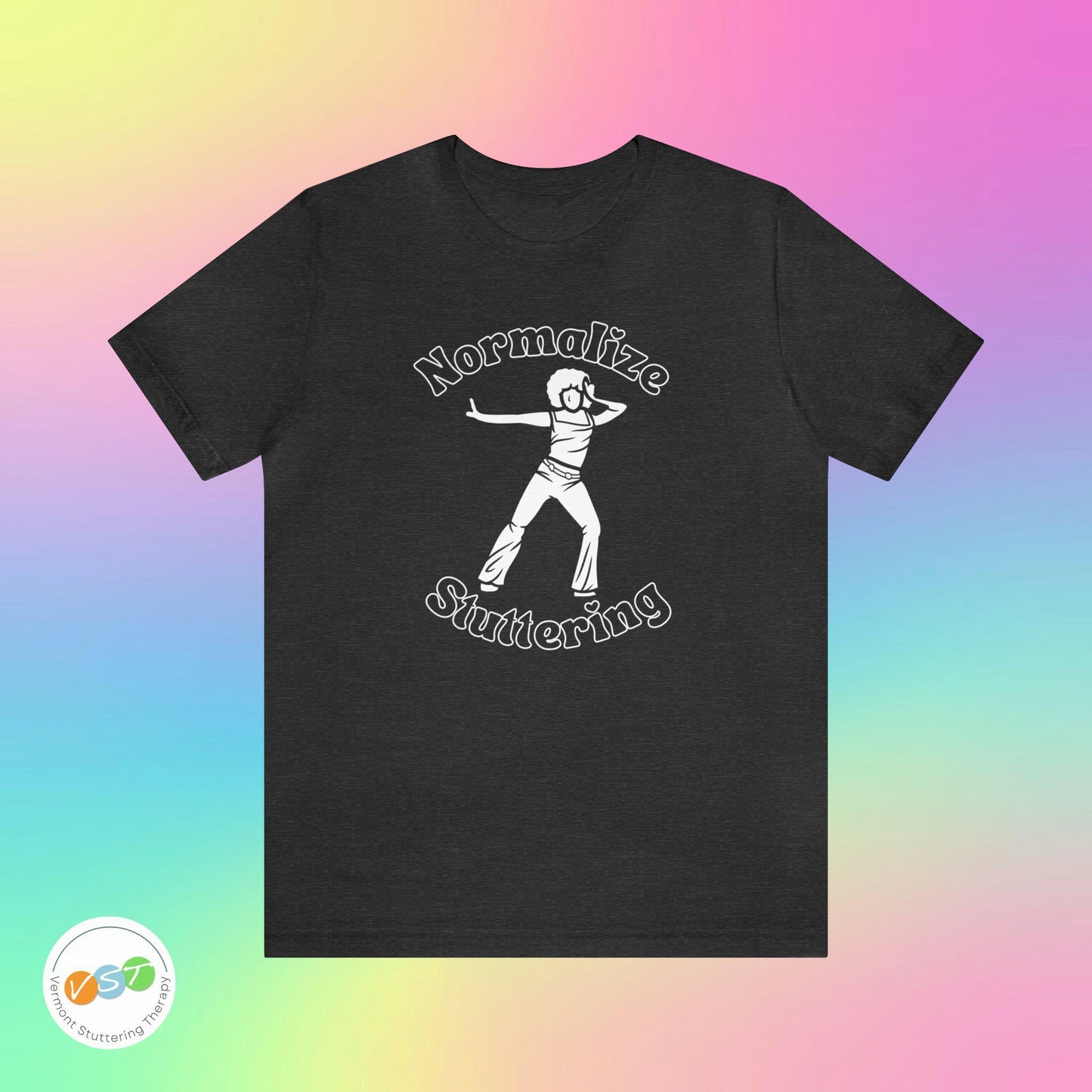 Disco Normalize Stuttering 70s Black and White Tshirt