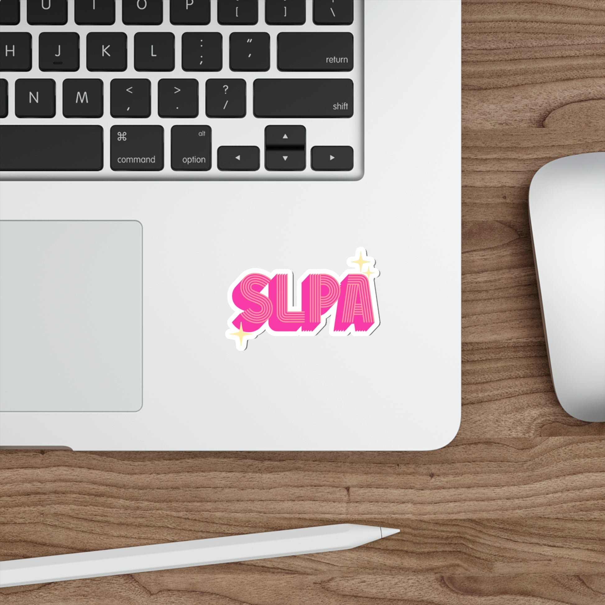 Retro Pink SLPA Die-Cut Vinyl Matte Sticker, 2", 3", 4", or 5"