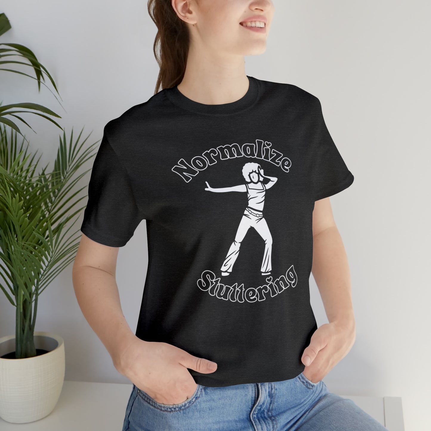 Disco Normalize Stuttering 70s Black and White Tshirt