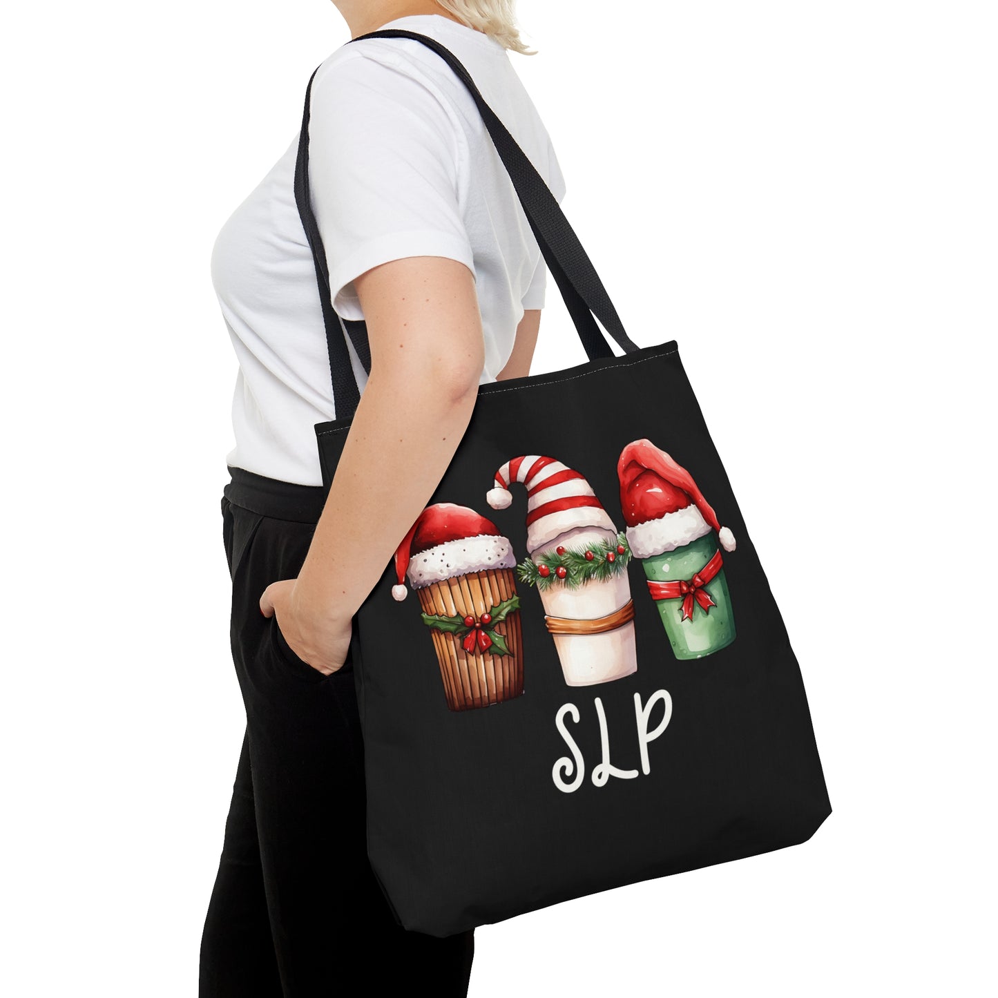 SLP Christmas Tote - Coffee Santa Hat 