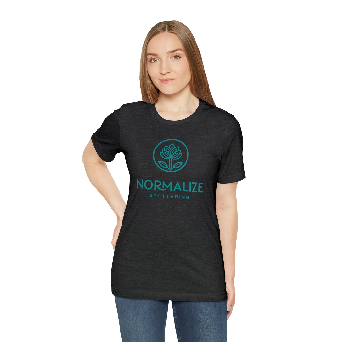 Normalize Stuttering Minimalist Floral Stuttering Shirt