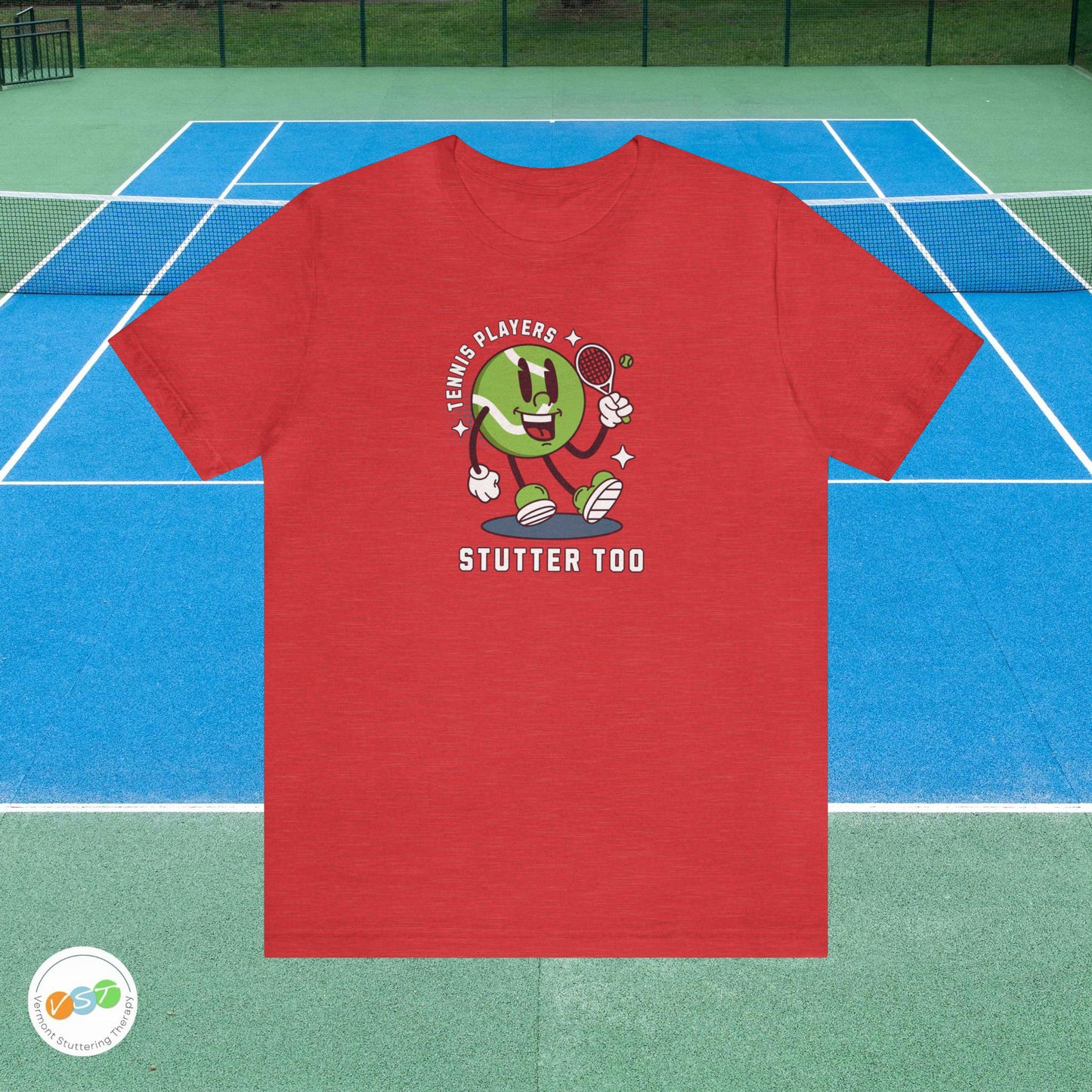 Tennis Players Stutter Too Retro Tennis T-shirt