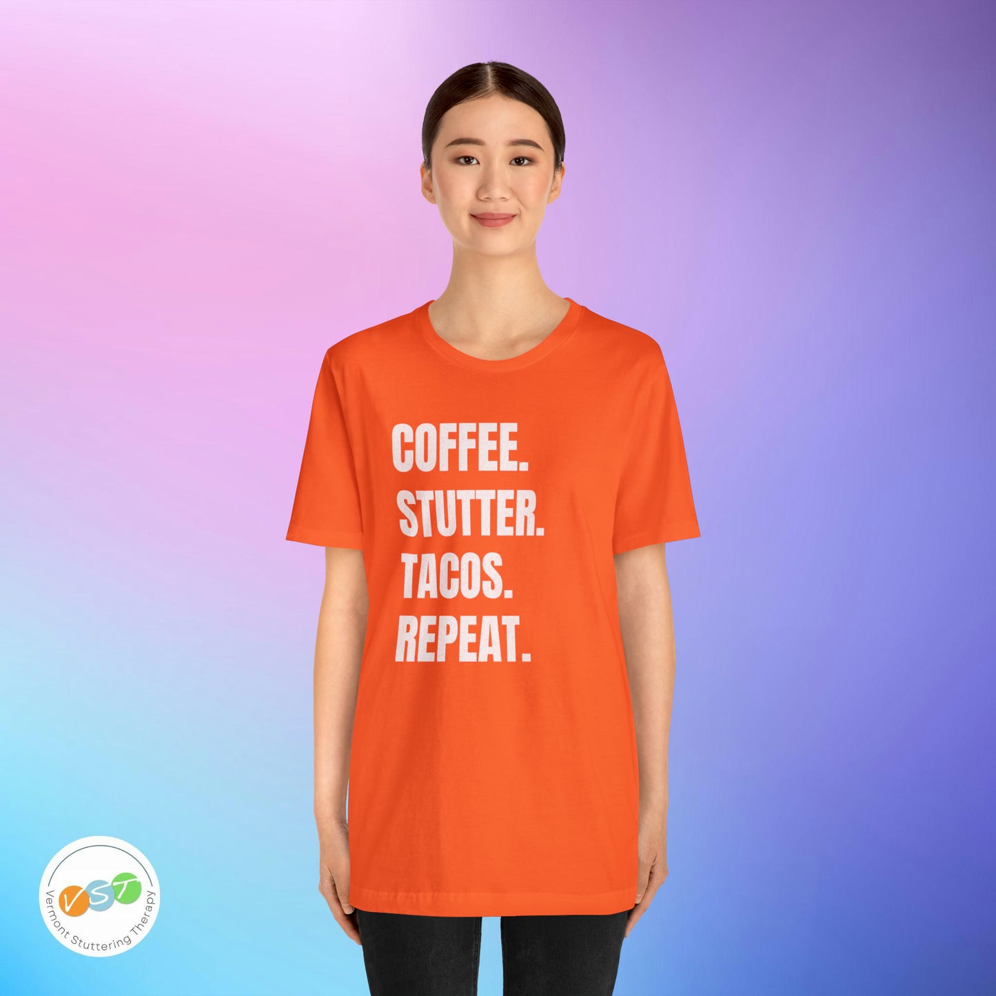 Coffee. Stutter. Tacos. Repeat. T-shirt