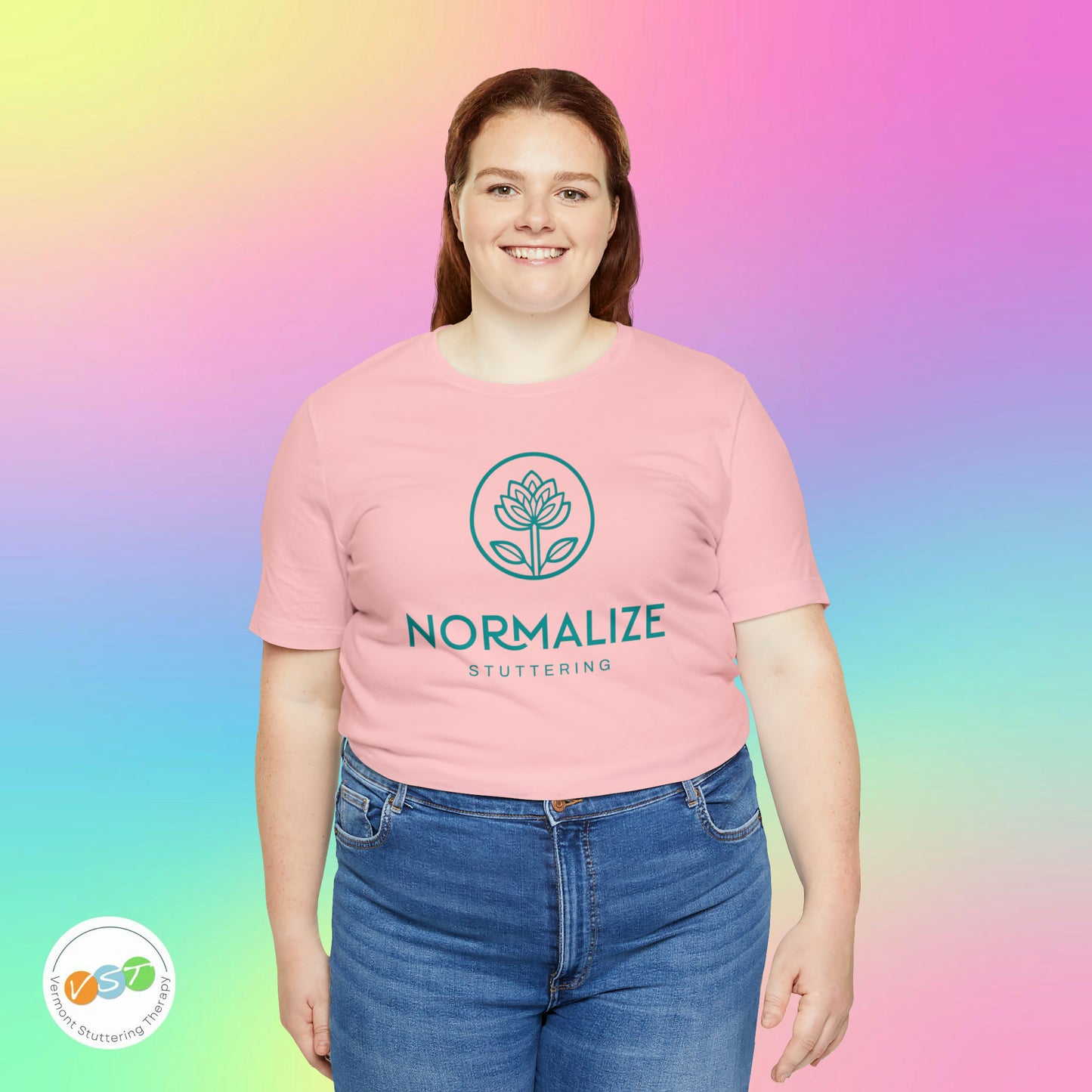 Normalize Stuttering Minimalist Floral Stuttering Shirt