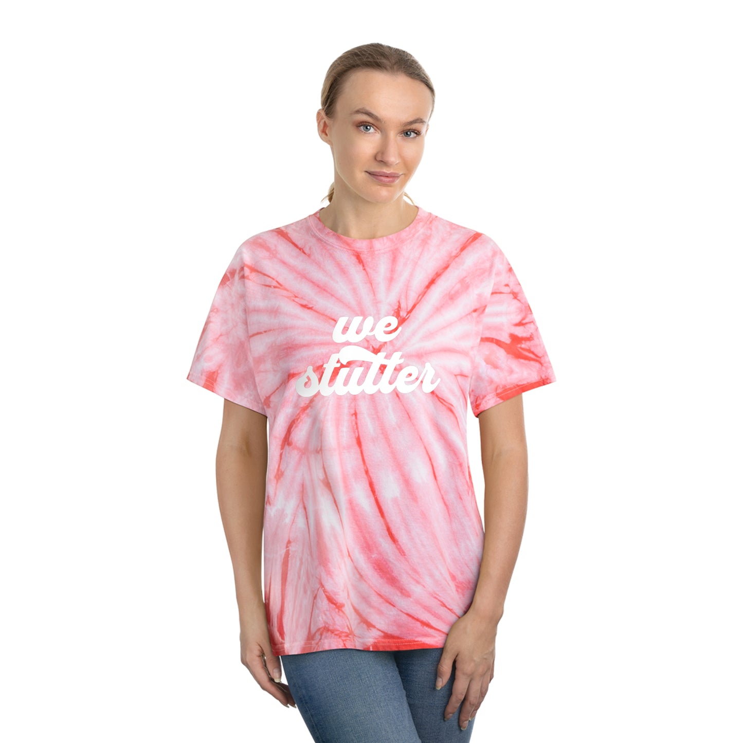 Stuttering Groovy We Stutter Tie-Dye Tshirt, Fun Stuttering Awareness Shirt, National Stuttering Awareness Conference 2024 St. Louis Shirt