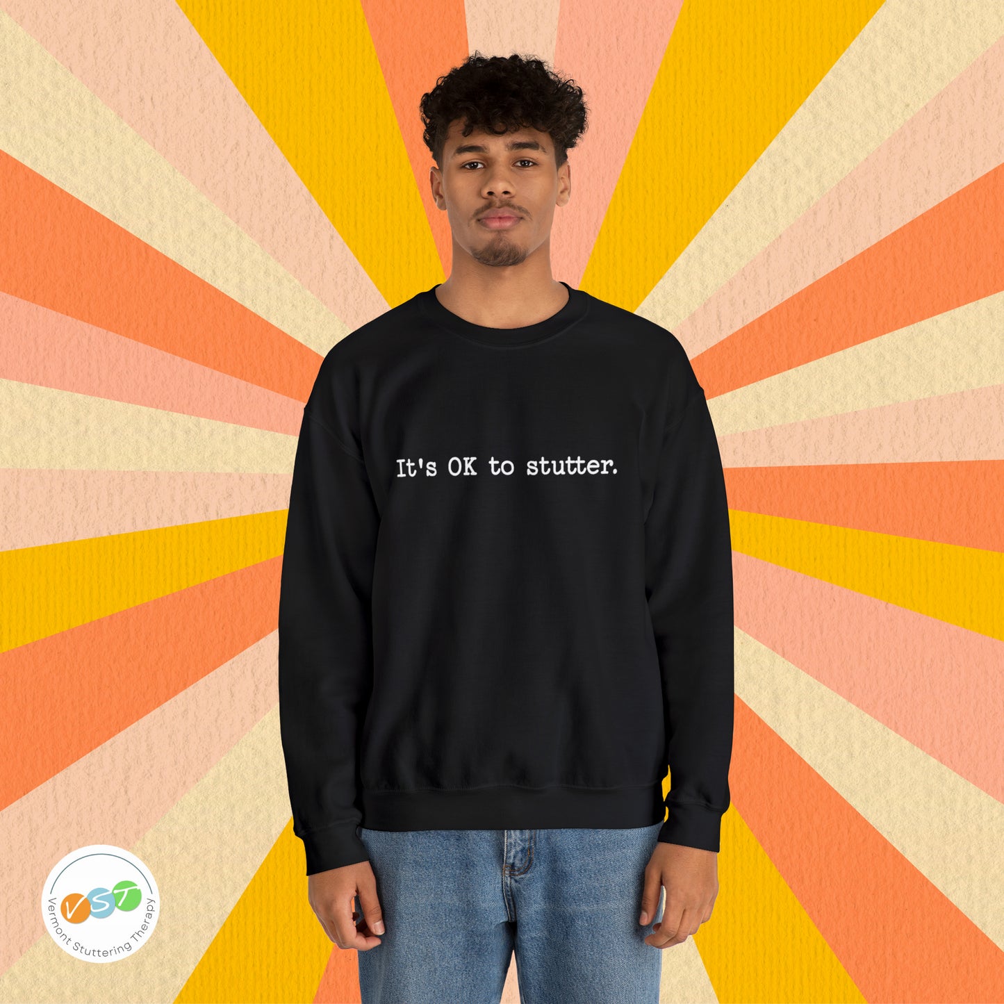 It's OK to Stutter Minimalist Sweatshirt, Unisex