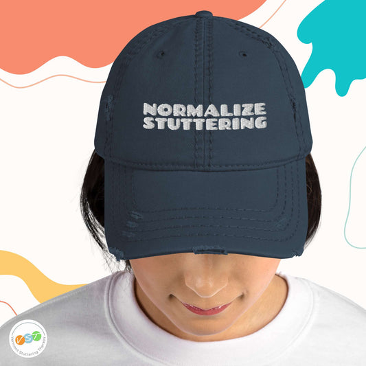 Normalize Stuttering Embroidered Dad Hat - Unisex
