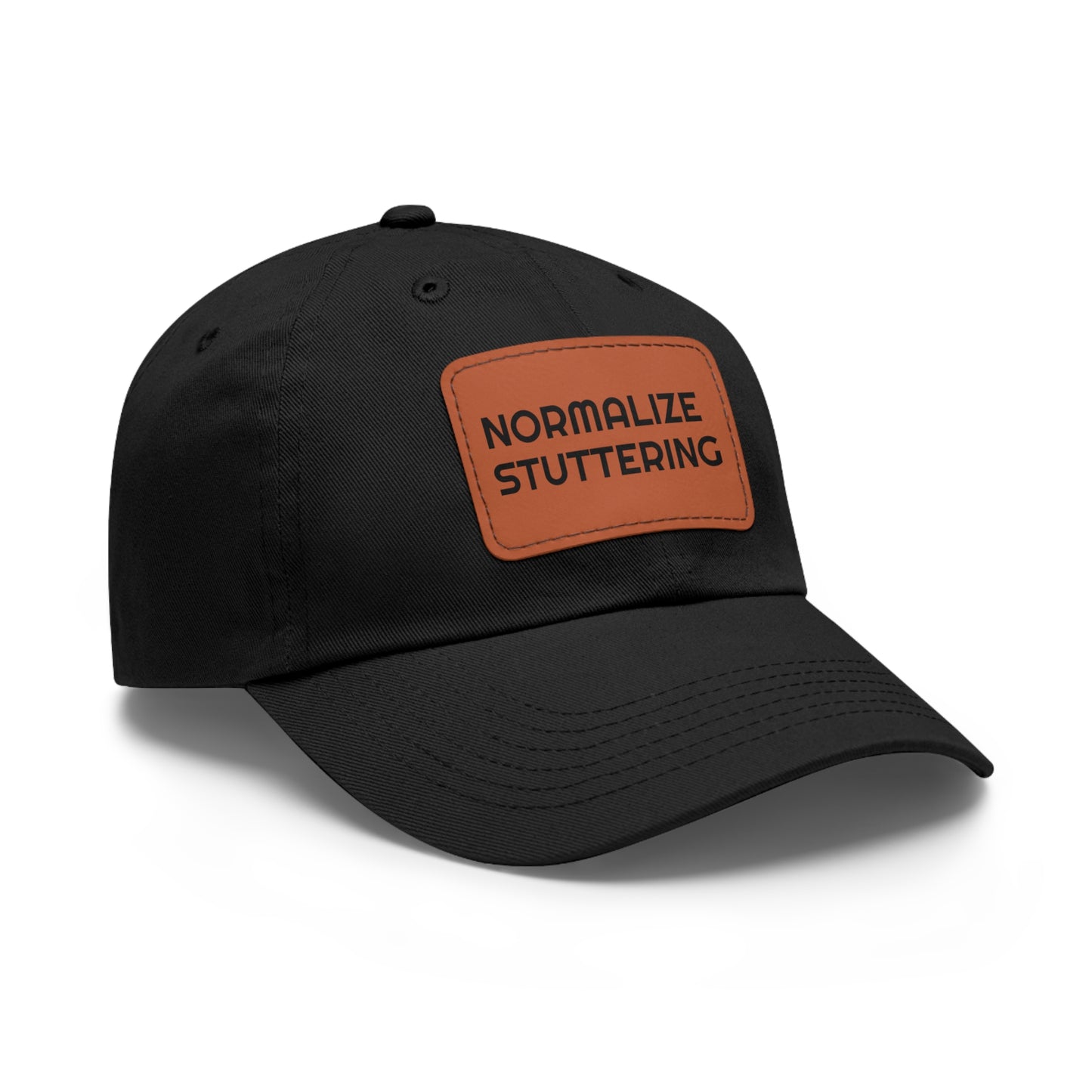 Normalize Stuttering Strapback Hat with Leather Patch