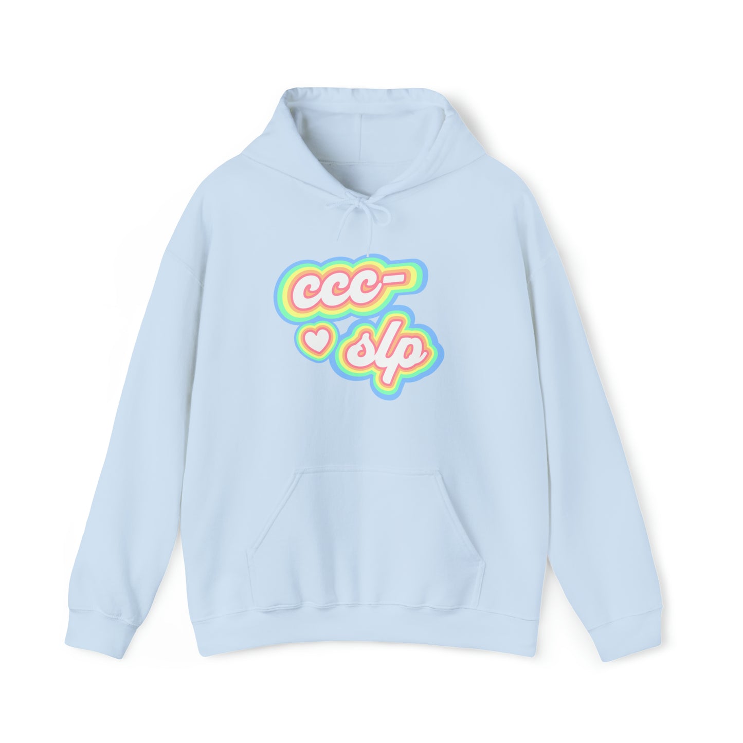 CCC-SLP Pastel Retro Unisex Hooded Sweatshirt for Speech Pathologist