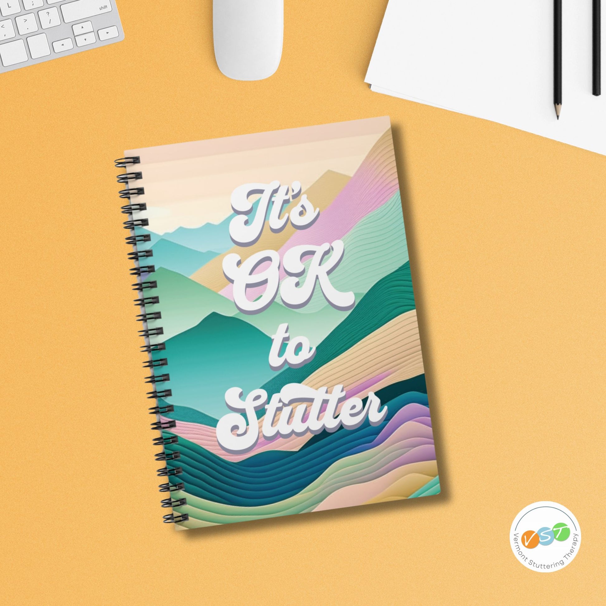 It's OK to Stutter Mountain Spiral Notebook