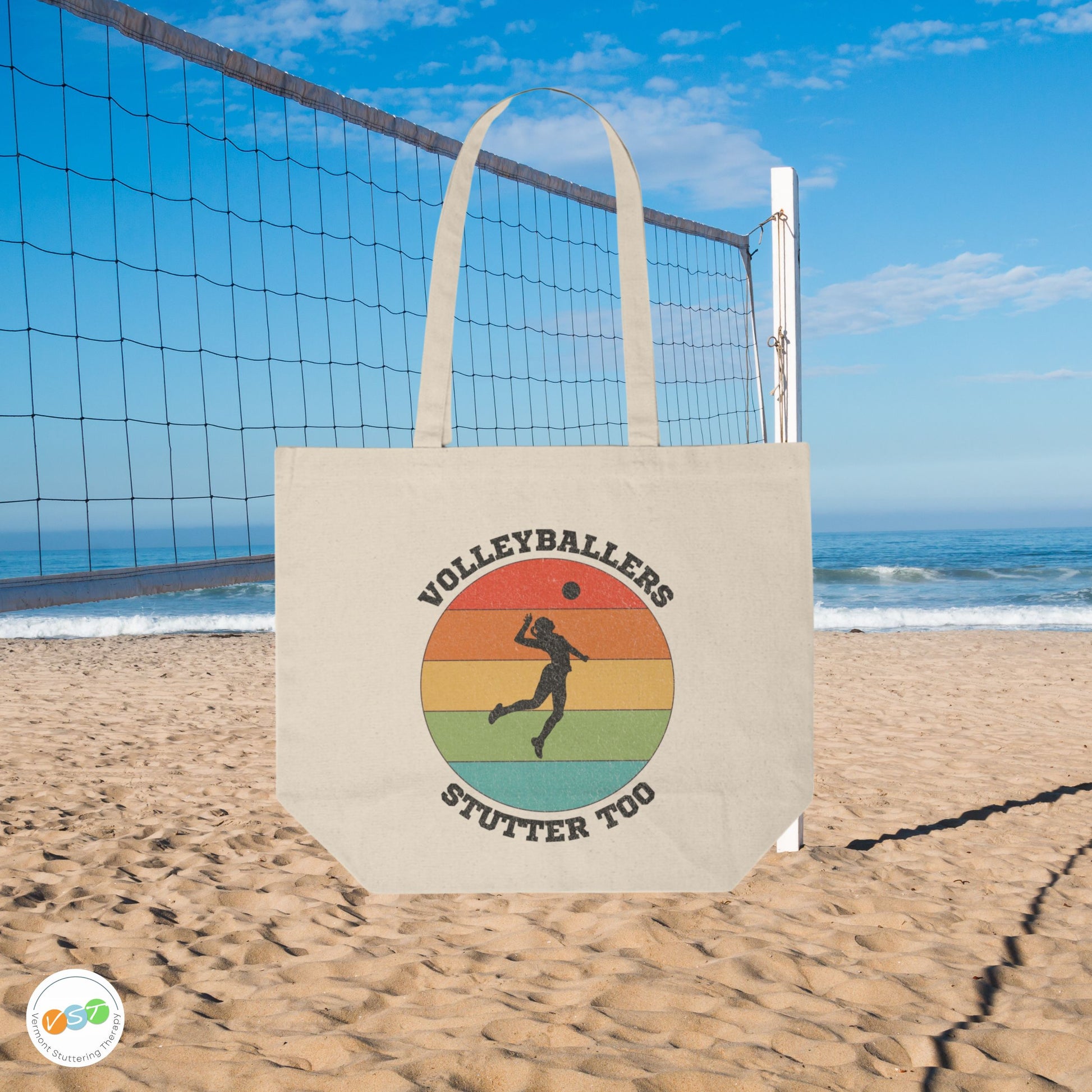 Volleyballers Stutter Too Vball Player Canvas Tote