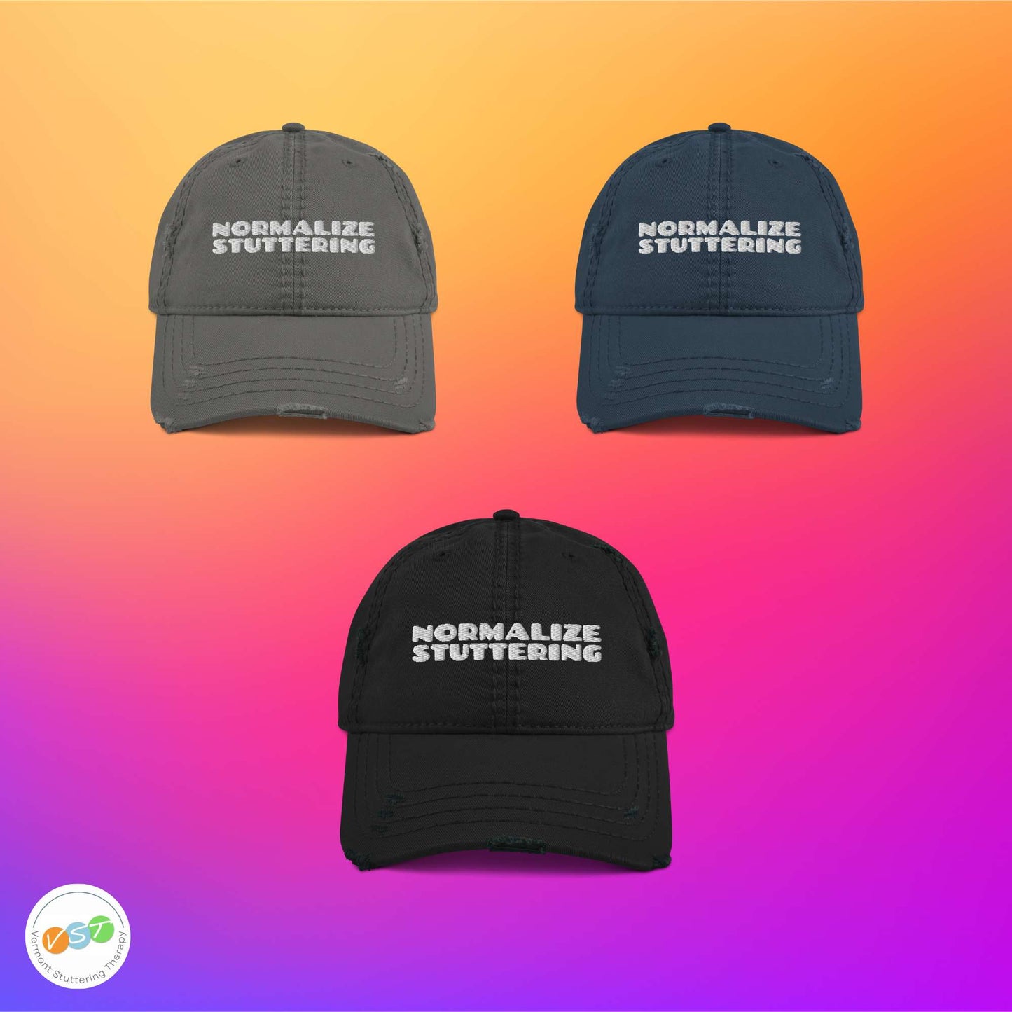 Normalize Stuttering Embroidered Dad Hat - Unisex