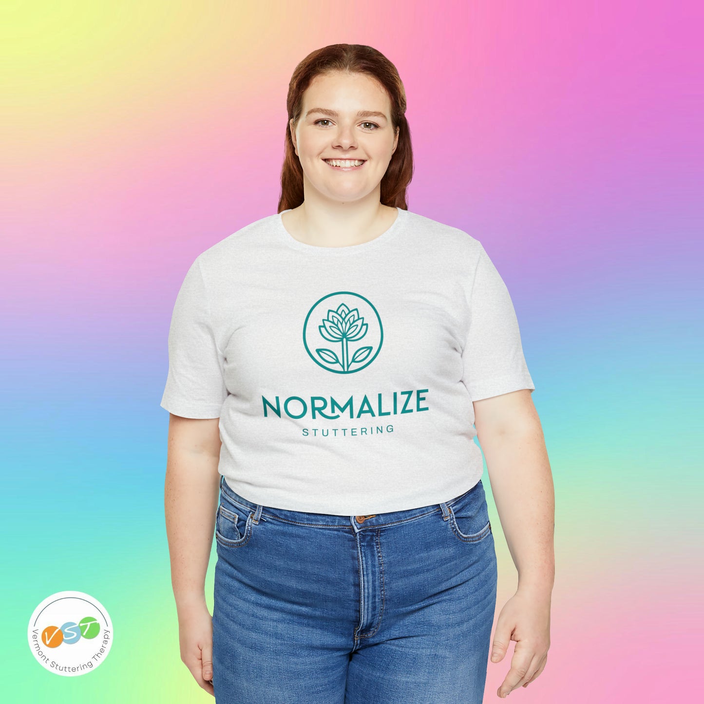 Normalize Stuttering Minimalist Floral Stuttering Shirt