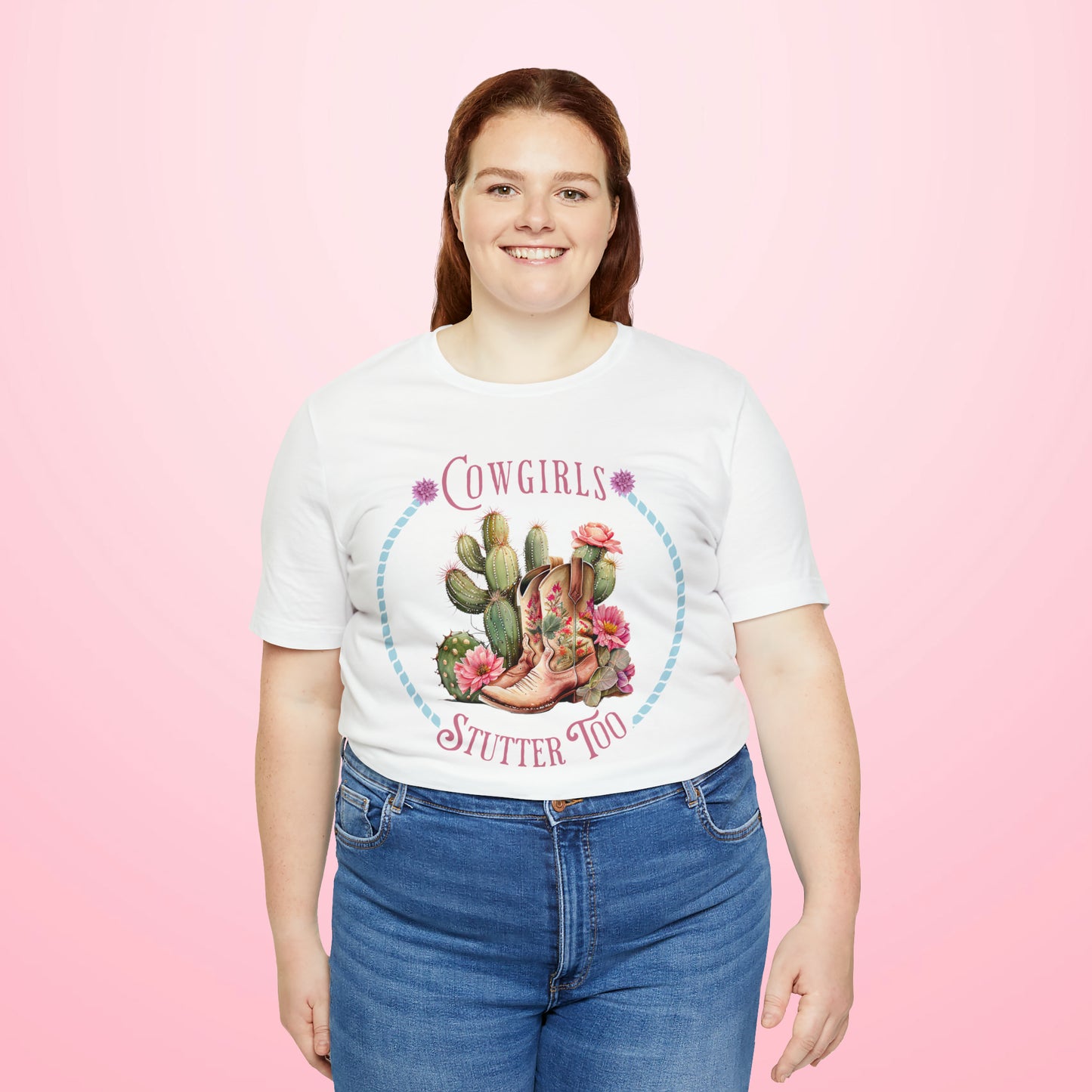 Cowgirl Boots Stuttering T-shirt for Person Who Stutters