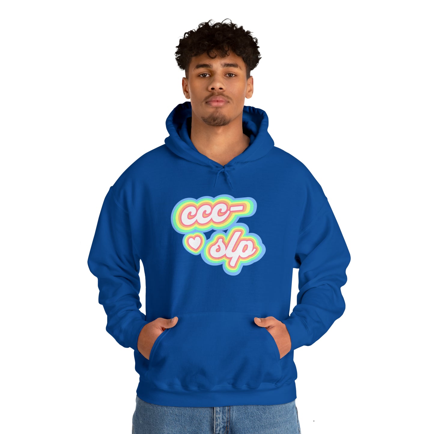 CCC-SLP Pastel Retro Unisex Hooded Sweatshirt for Speech Pathologist