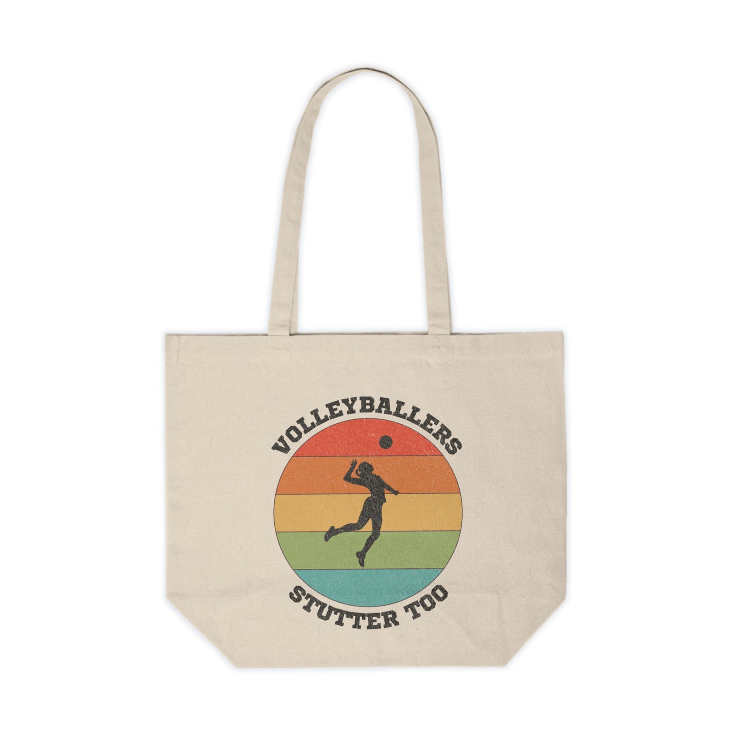 Volleyballers Stutter Too Vball Player Canvas Tote