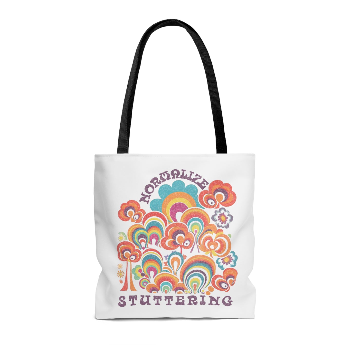 Normalize Stuttering Groovy Retro Funky 70s Tote Bag