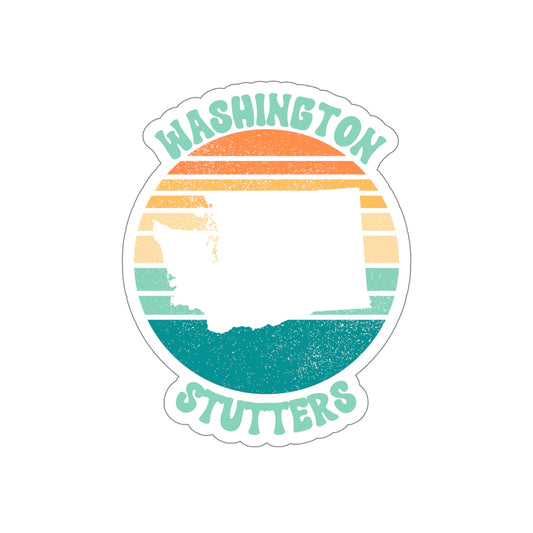 Washington Stutters Retro Sun Sticker, 3", 4", 5" or 6"