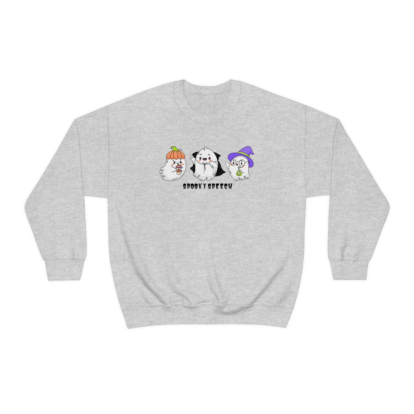 Spooky Speech Cute Ghosts Halloween Sweatshirt for SLP or SLPA