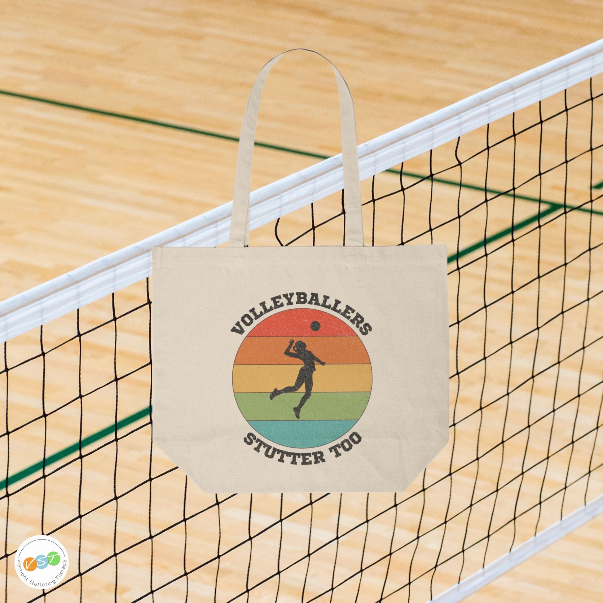 Volleyballers Stutter Too Vball Player Canvas Tote