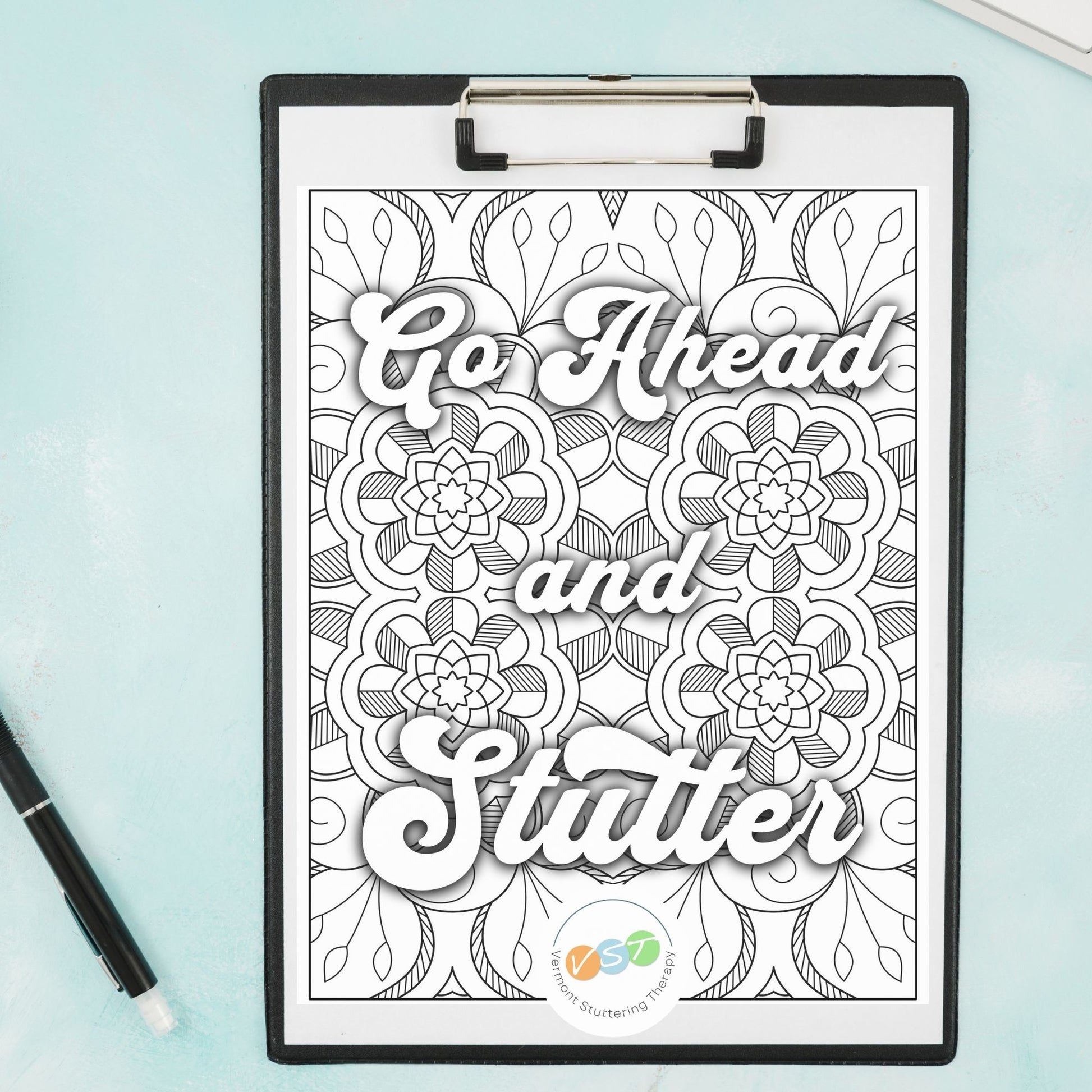 Stuttering Positive Affirmations Coloring Pages for Adults who Stutter