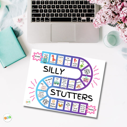 Digital Silly Stuttering Printable Game Board