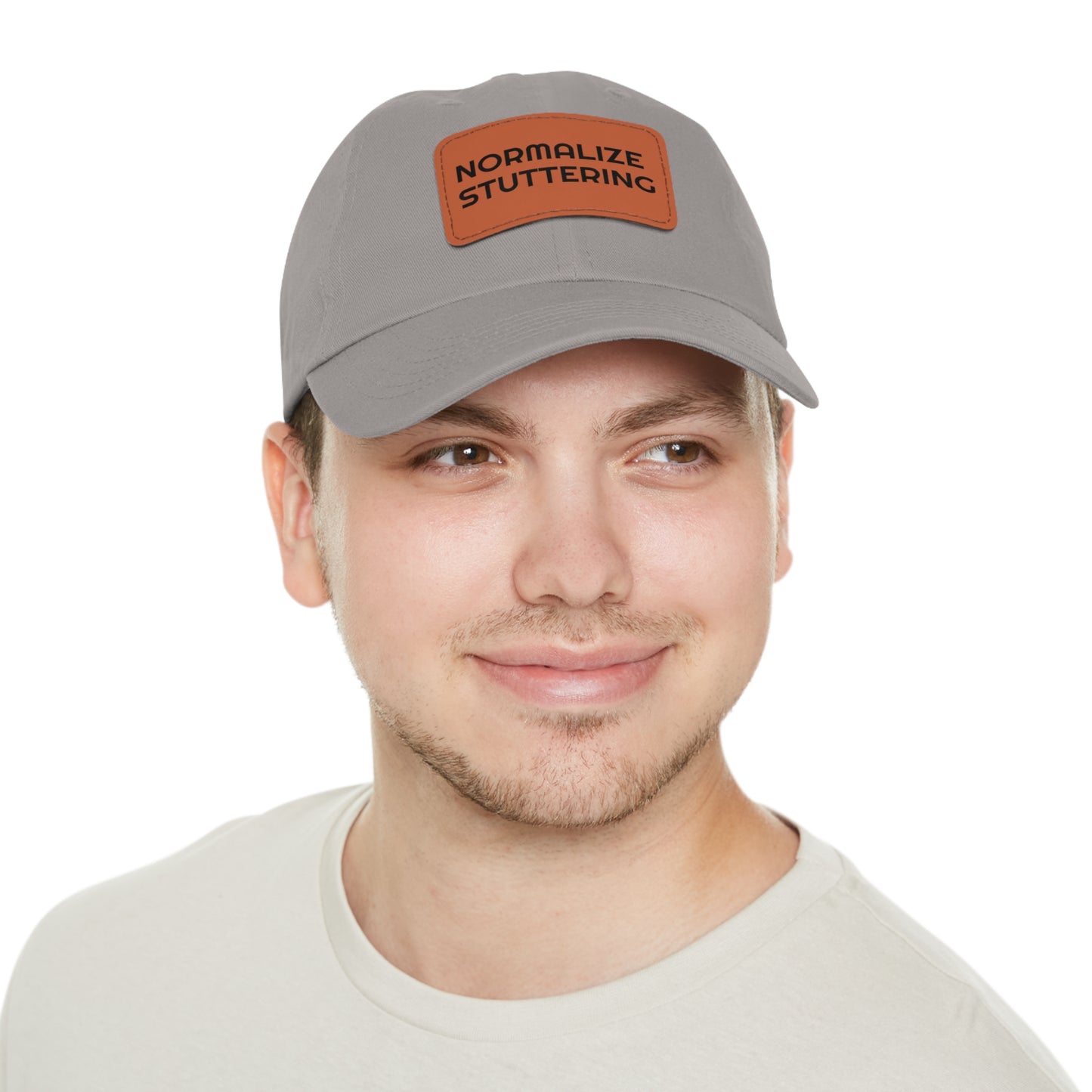 Normalize Stuttering Strapback Hat with Leather Patch